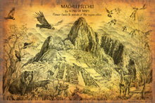 Load image into Gallery viewer, MACHU PICCHU WILDLIFE MAP - flower fauna and animals of the Machu Picchu region.