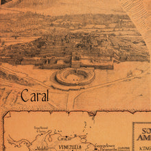 Load image into Gallery viewer, PERU CULTURES MAP - Caral to Machu Picchu seven wonders of Peru map.