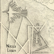 Load image into Gallery viewer, PERU CULTURES MAP - Caral to Machu Picchu seven wonders of Peru map.