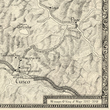 Load image into Gallery viewer, Sacred valley , Cusco region by king o f maps