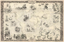 Load image into Gallery viewer, SKELETON PIRATES AND SEA MONSTERS MAP
