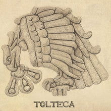 Load image into Gallery viewer, Tolteca eagle and cactus reflecting the mesoamerican belief, drawn in dot drawing 

