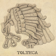 Load image into Gallery viewer, Tolteca eagle and cactus reflecting the mesoamerican belief, drawn in dot drawing