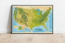 Load image into Gallery viewer, UNITED STATES MAP - Highly original painted map of the USA