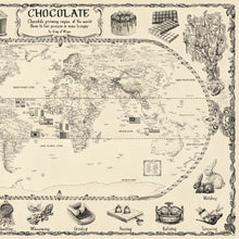 Load image into Gallery viewer, Chocolate world map eastern region and chocolate making process.