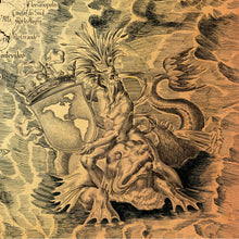 Load image into Gallery viewer, redrawing of King of Portugal from our americas map with American continental map inlay