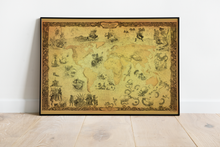 Load image into Gallery viewer, SKELETON PIRATES AND SEA MONSTERS MAP
