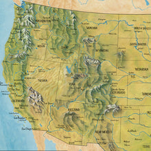 Load image into Gallery viewer, West Coast of the United states Painted by king of Maps
