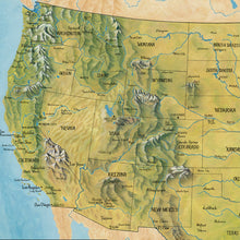 Load image into Gallery viewer, West Coast of the United states Painted by king of Maps