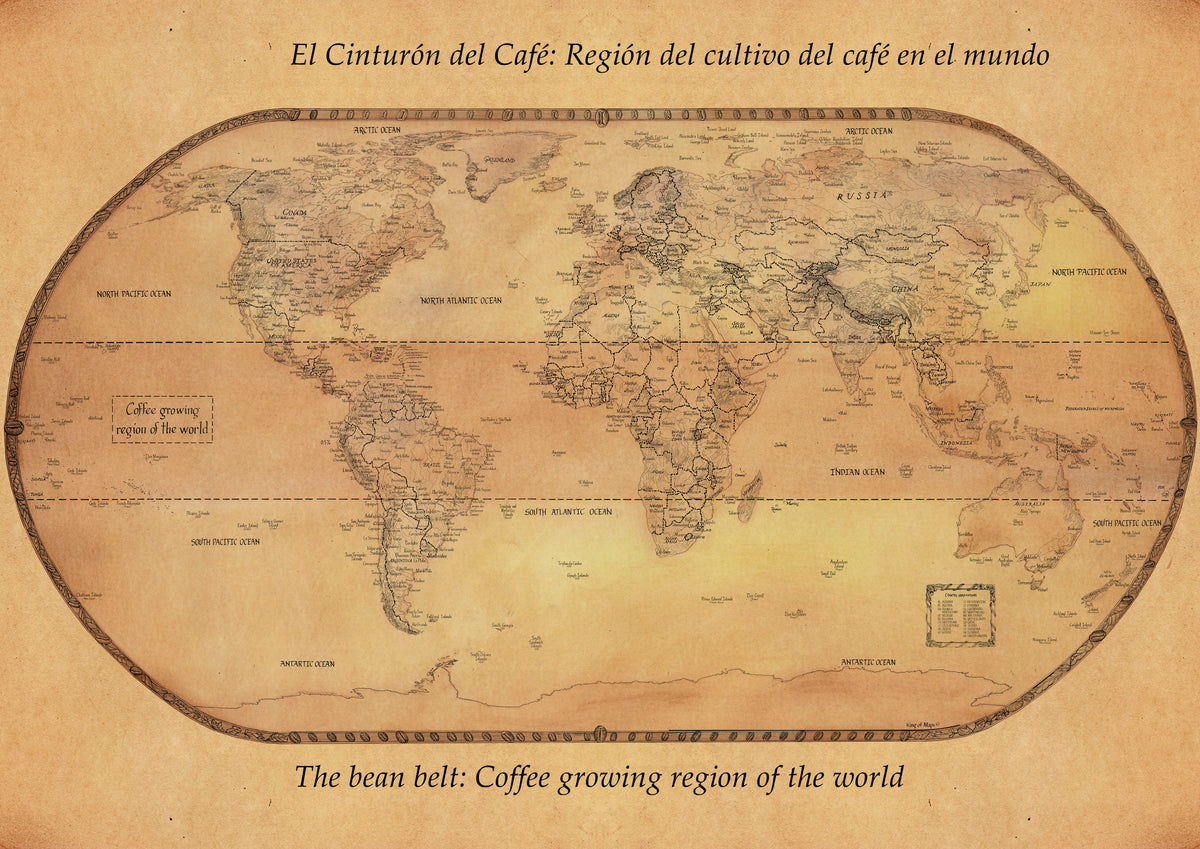 How Coffee made its way around the World – King of Maps