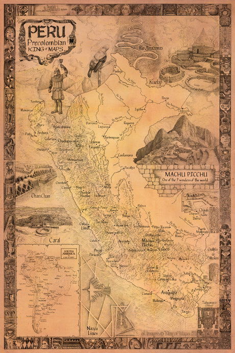 Seven ancient cultures of Peru map