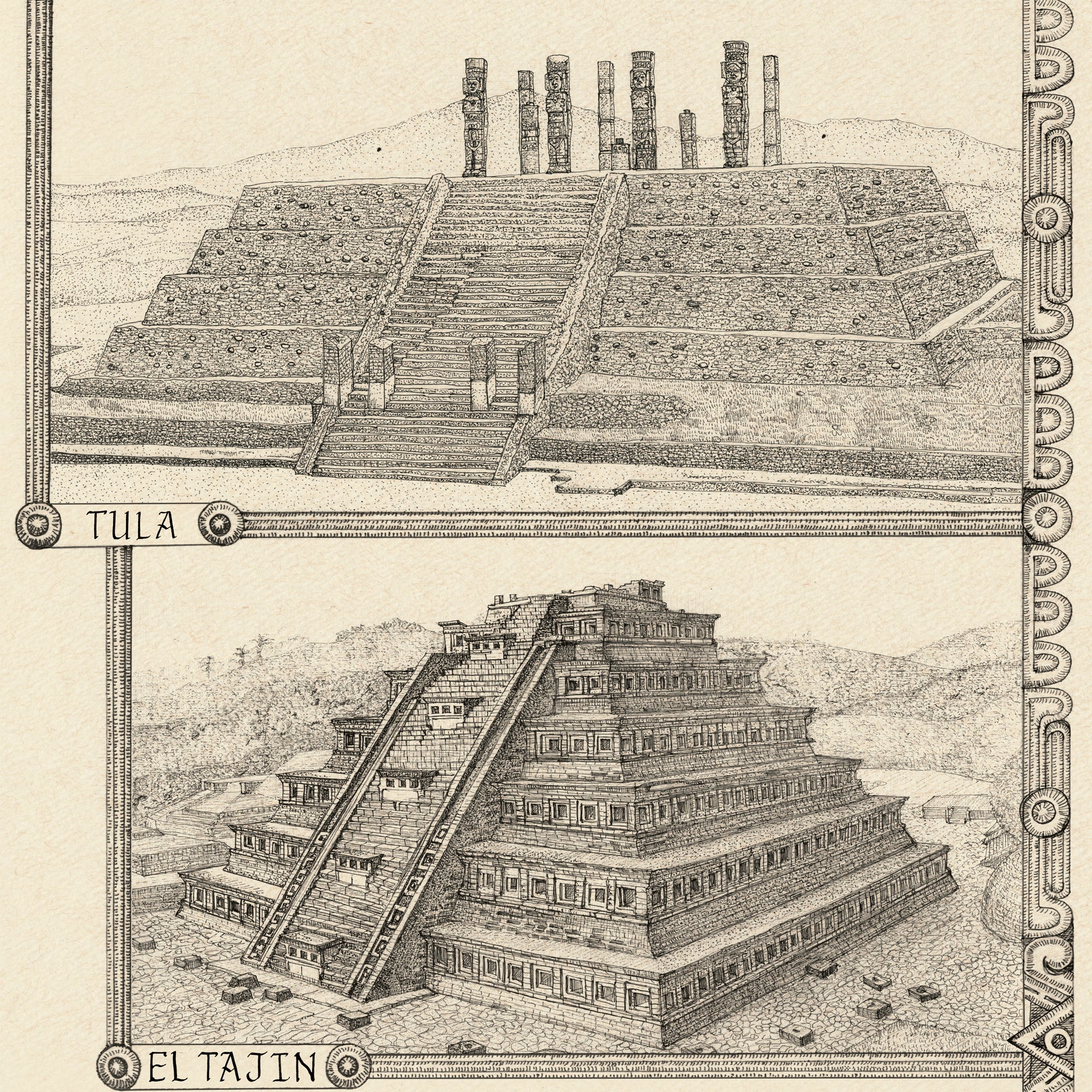 AZTEC MAP - Olmecs to Aztecs, map of western MesoAmerica – King of Maps