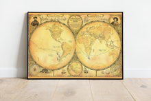 Load image into Gallery viewer, WORLD’S FIRST CIRCUMNAVIGATION MAP - Magellan  &amp; Elcano map.
