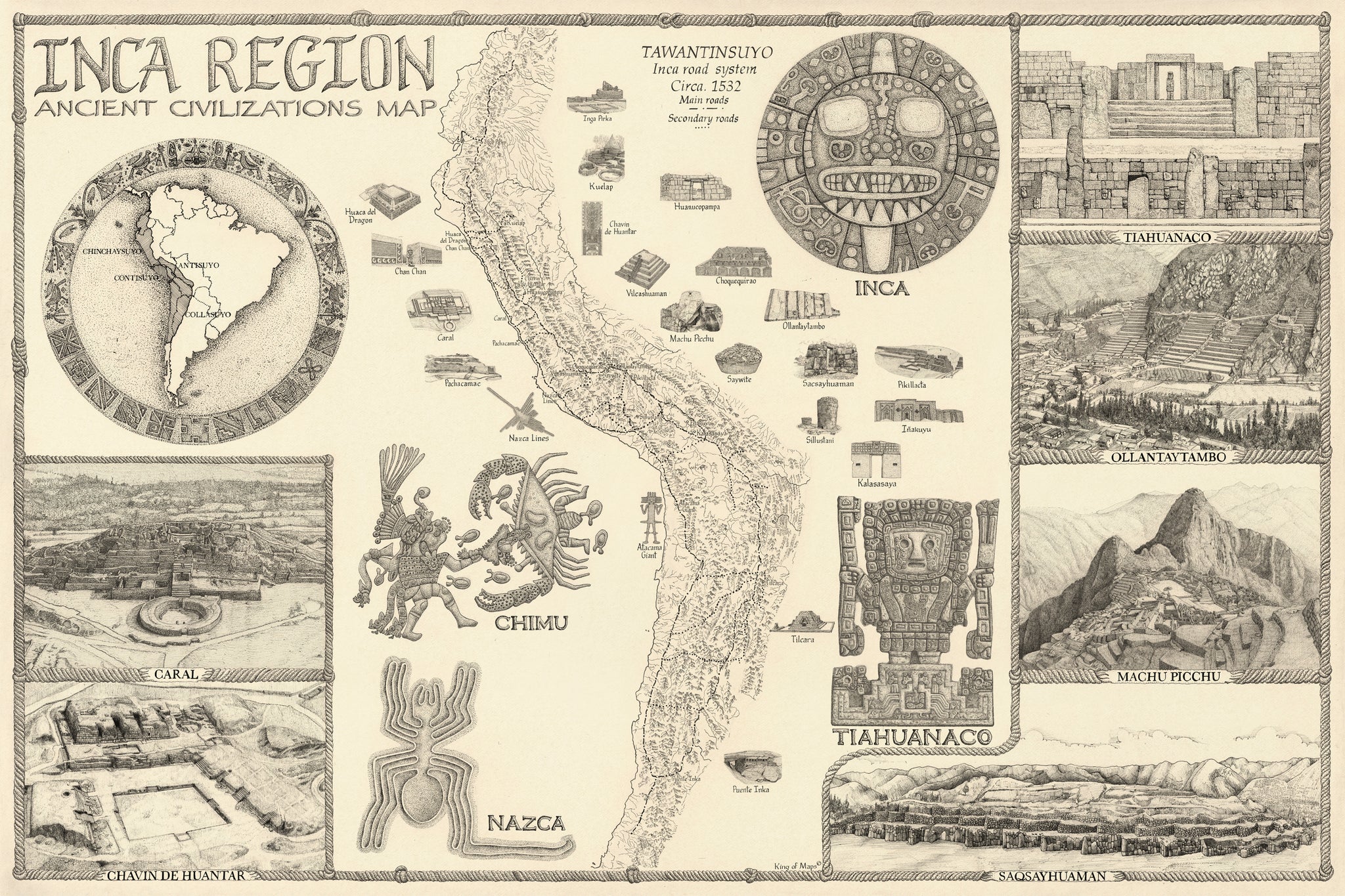 Inca Empire Map Inca Empire Roads | This Map Was Featured In The