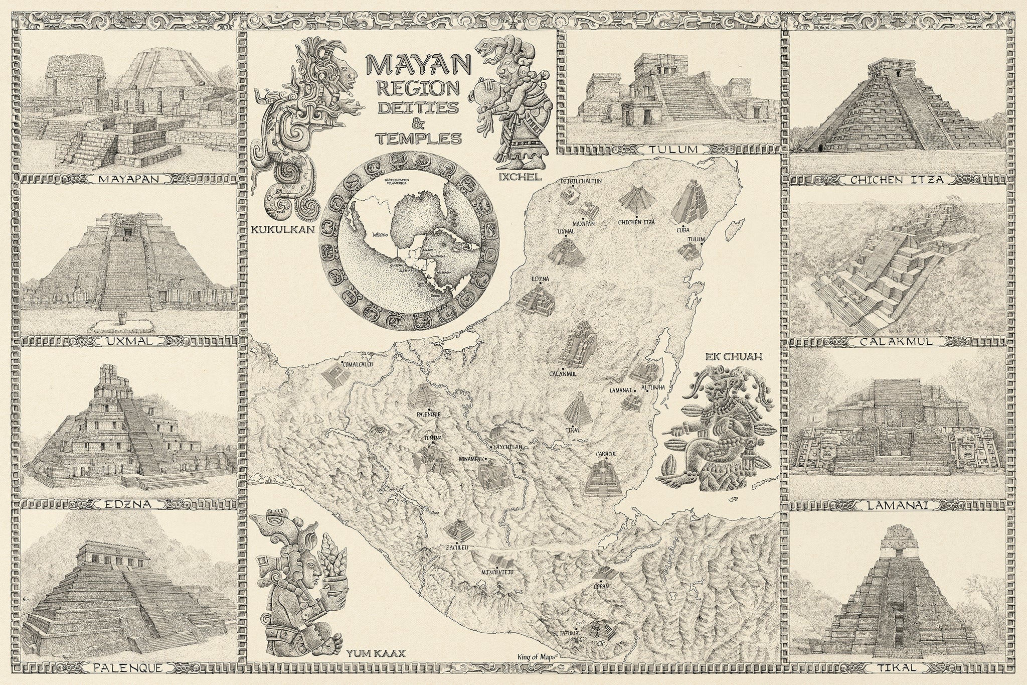 Mayan Civilization World Map
