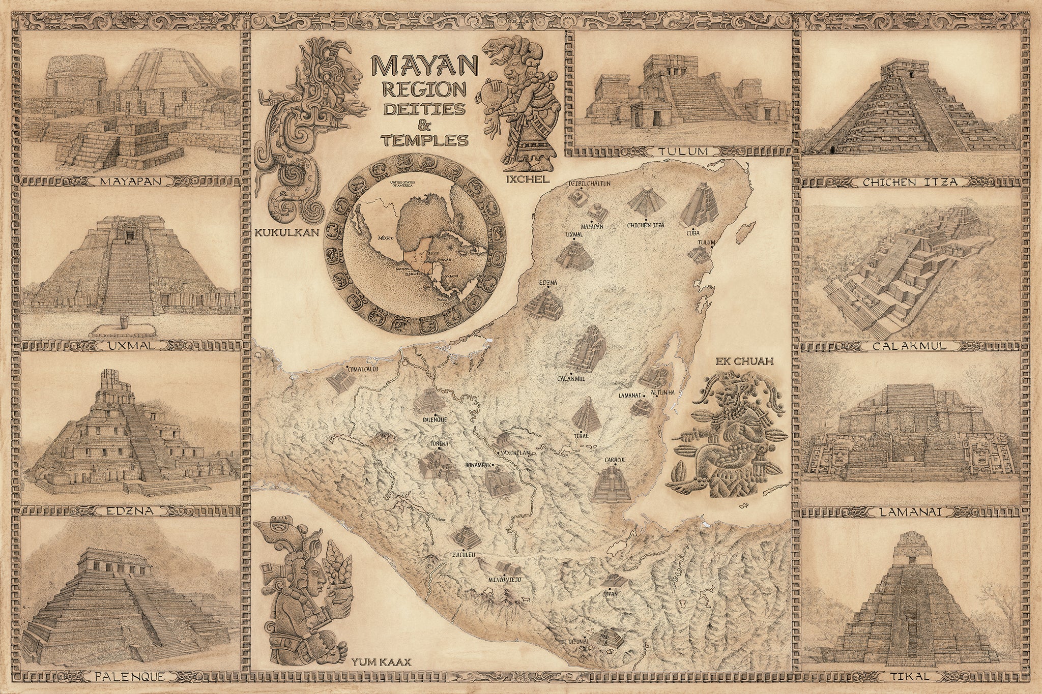 Mayan Temple Diagram mayan-temple-diagram