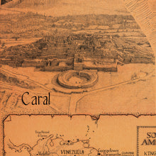Load image into Gallery viewer, PERU CULTURES MAP - Caral to Machu Picchu seven wonders of Peru map.
