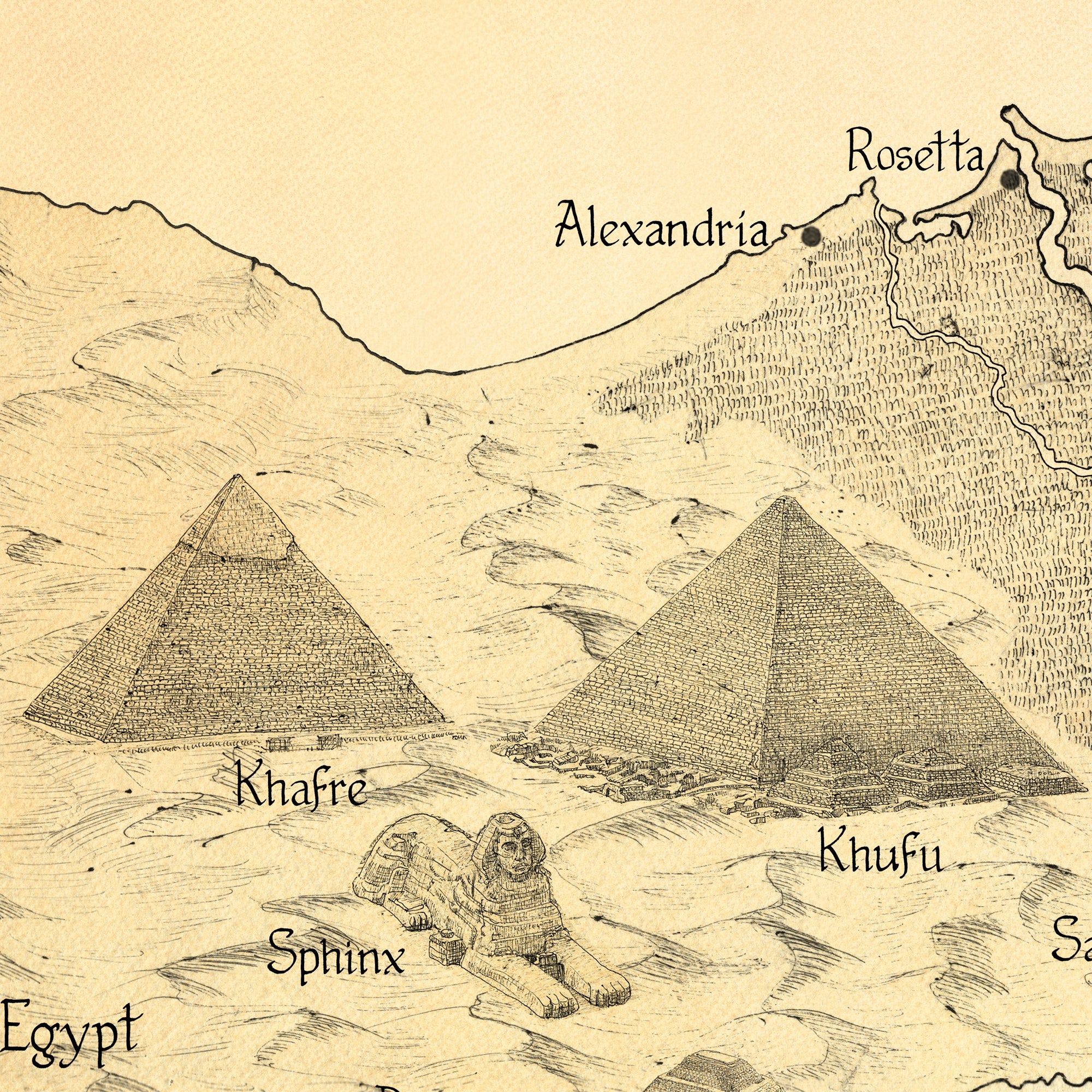 Pyramid Map Visual Ancient Egyptian Pyramids Map