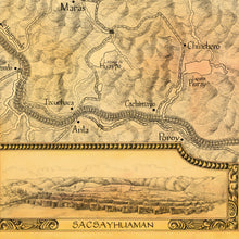 Load image into Gallery viewer, saqsayhuaman the puma head of Cusco map. 

