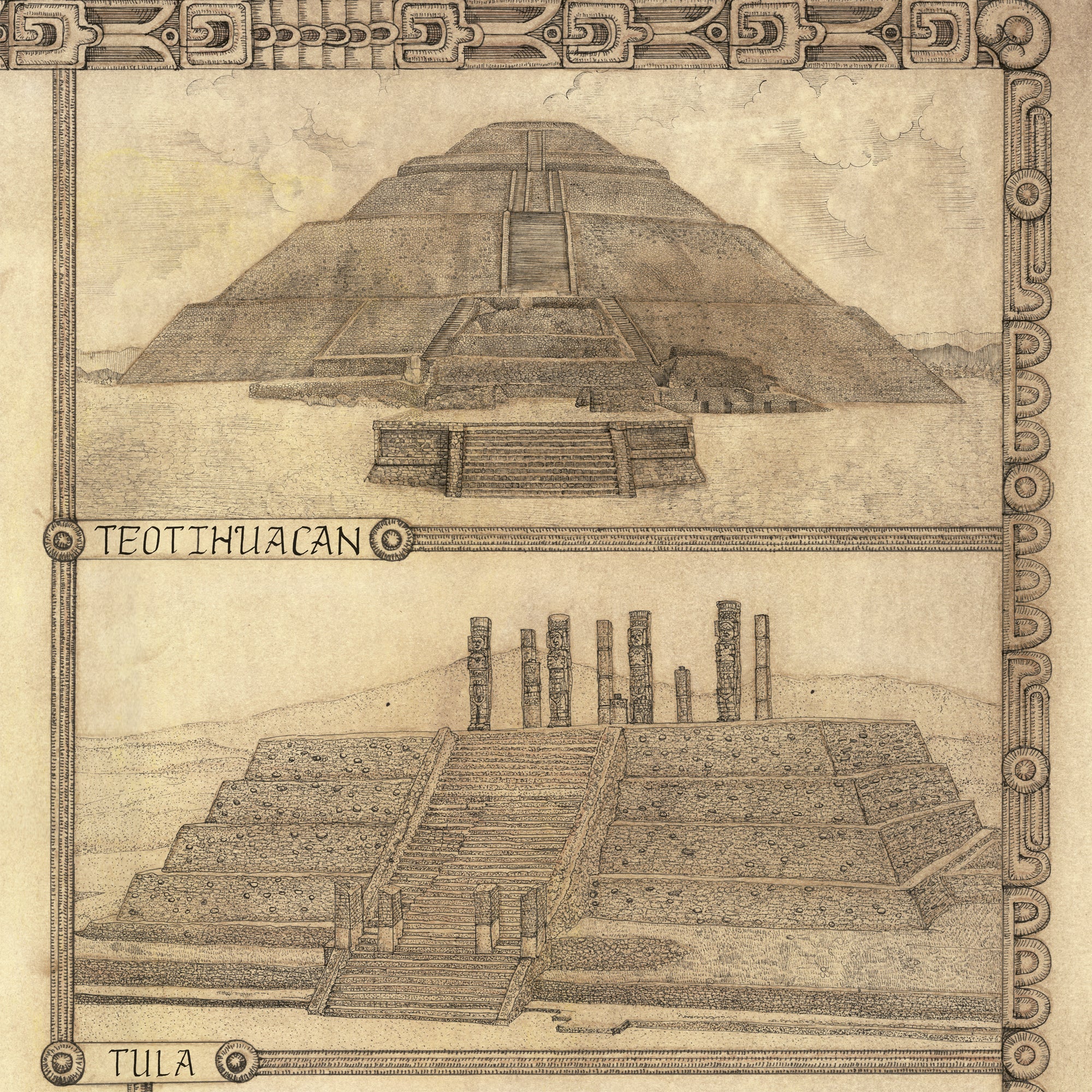 Aztec Pyramids Map AZTEC MAP - Olmecs to Aztecs, map of western MesoAmerica – King of Maps