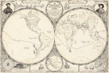 Load image into Gallery viewer, Worlds first circumnavigation map the Magellan Elcano voyage around the world Is graphically depicted here along with the fate of the ships in a nicolosi projection all hand drawn by king of maps Cream 
