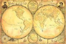 Load image into Gallery viewer, Worlds first circumnavigation map the Magellan Elcano voyage around the world Is graphically depicted here along with the fate of the ships in a nicolosi  projection  all hand drawn by king of maps
